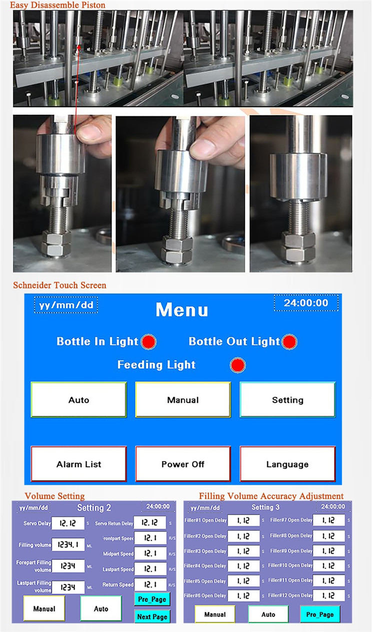Servo motorli shishani avtomatik to'ldirish mashinasi 6