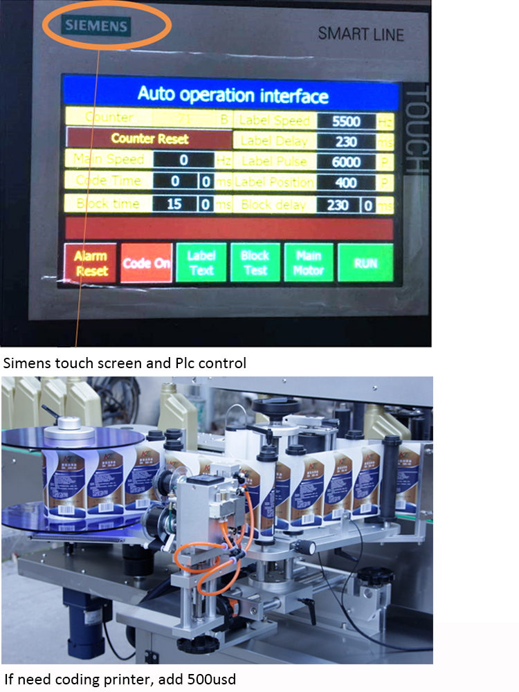 Ikkita shisha shisha avtomatik yorliqli mashinaning narxi