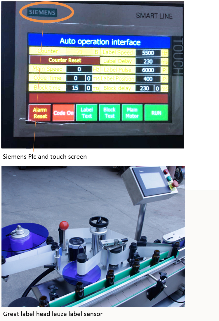 Avtomatik yumaloq shishani o'rash yorlig'i